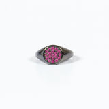 Anello Mignolo Petit – Black Zirconi Fucsia Argento 925 Fofo Somani