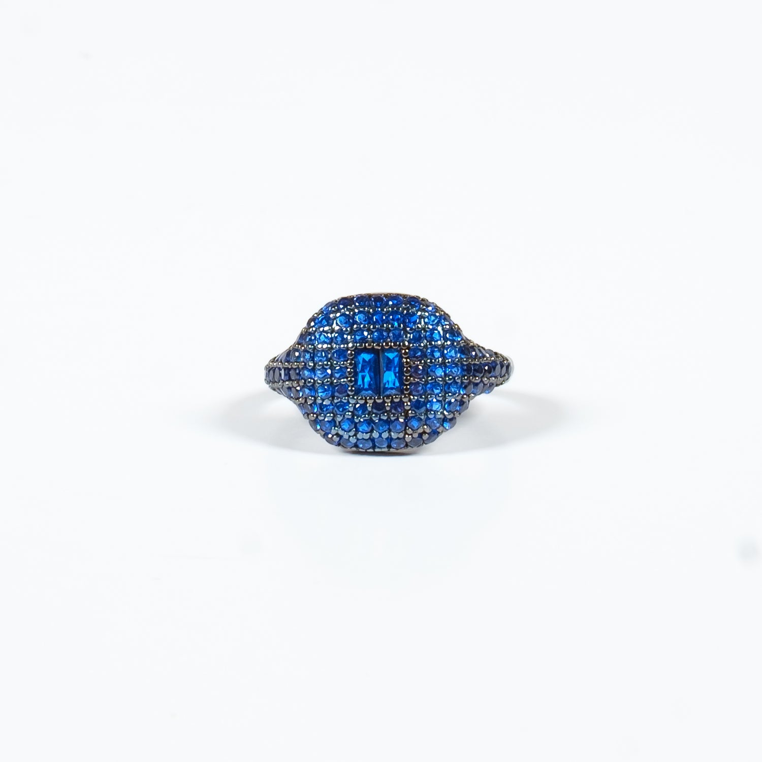 Anello Mignolo Regular  Zirconi Blu Fofo Somani