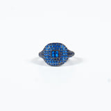 Anello Mignolo Regular  Zirconi Blu Fofo Somani
