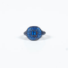 Anello Mignolo Regular  Zirconi Blu Fofo Somani