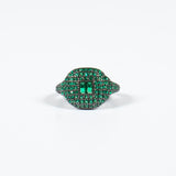 Anello Mignolo Regular Zirconi Verdi Fofo Somani