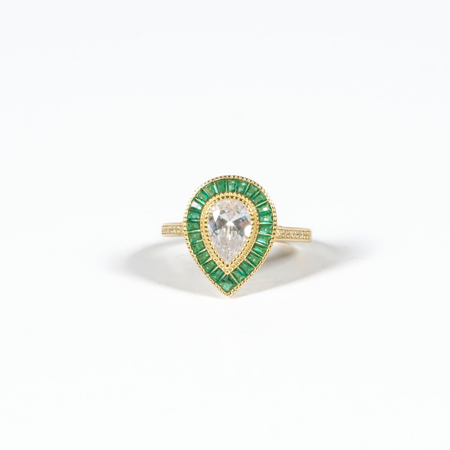 Anello Paris argento 925 placcato oro 18k impreziosito da zirconi Fofo Somani