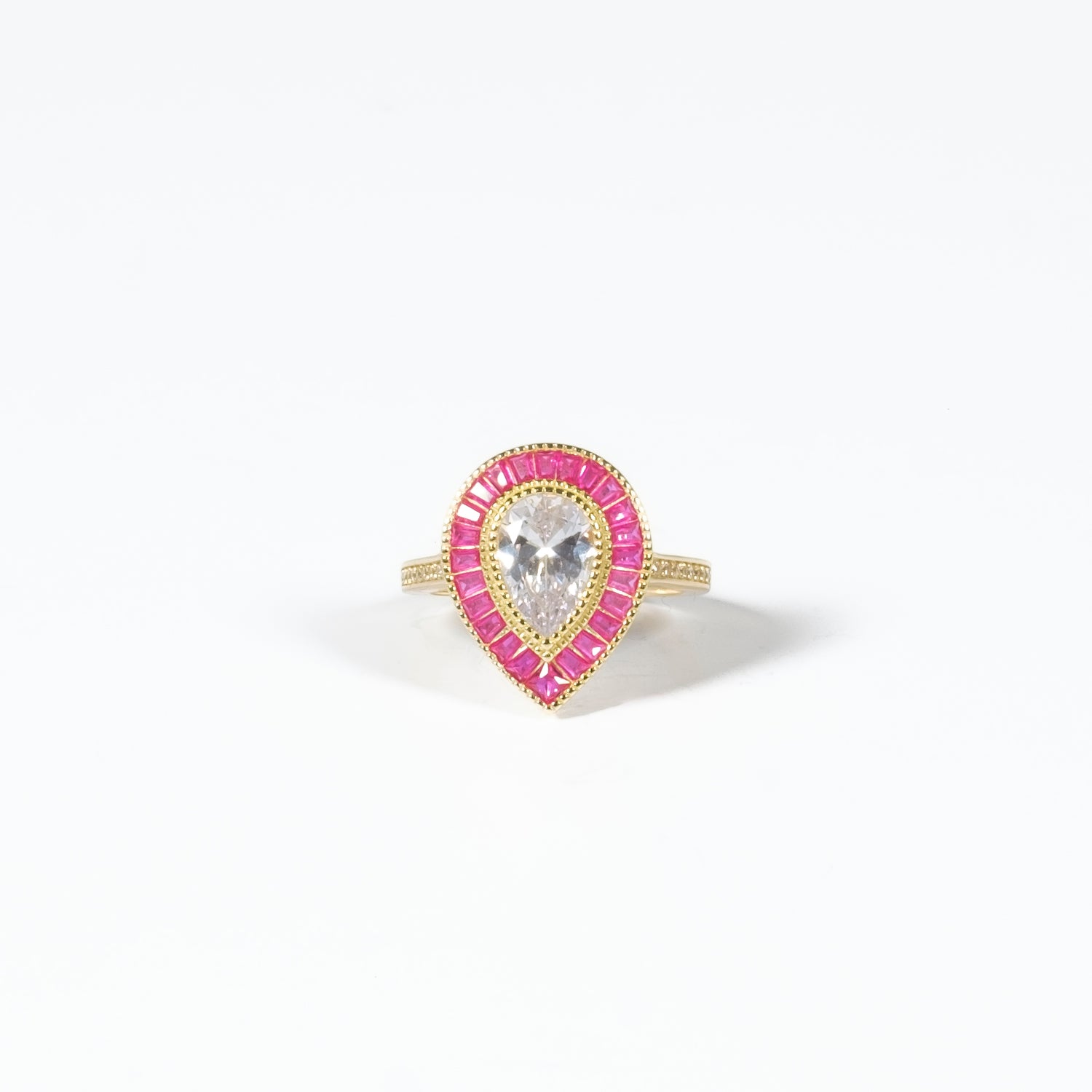 Anello Paris argento 925 placcato oro 18k impreziosito da zirconi Fofo Somani