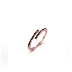 Anello Kim argento925 placcato oro rosa Zirconi Fofo Somani