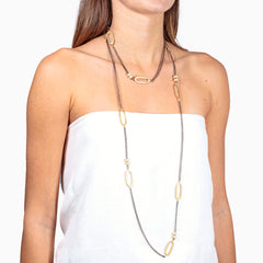 Black & Gold Che Passione argento brunito argento 925 placcato oro 18k zirconi Fofo Somani