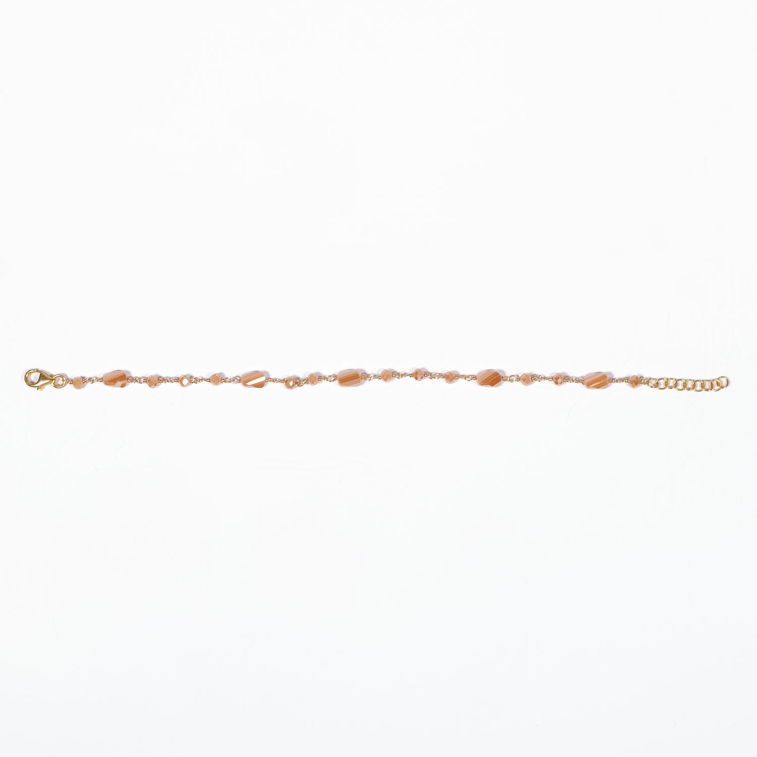 Bracciale Angelina argento 925 placcato oro rosa e zirconi sfaccettati Camel Fofo Somani