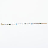 Bracciale Angelina argento 925 placcato oro rosa e zirconi sfaccettati Celeste Verde Fofo Somani