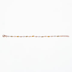 Bracciale Angelina argento 925 placcato oro rosa e zirconi sfaccettati Multicolor Fofo Somani