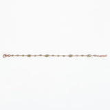 Bracciale Angelina argento 925 placcato oro rosa e zirconi sfaccettati Verde Militare Fofo Somani