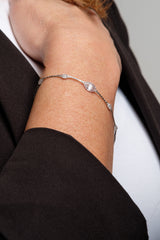 ‪Bracciale Calza Modella Argento925 Rodiato Zirconi Fofo Somani