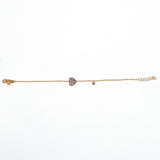Bracciale Claire Gold - Cuore  argento 925 placcato oro 18k a forma di cuore con uno studio Champagne Fofo Somani