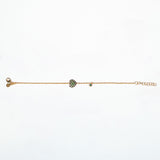 Bracciale Claire Gold - Cuore  argento 925 placcato oro 18k a forma di cuore con uno studio Fofo Somani