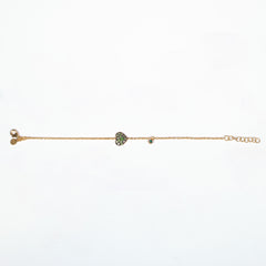 Bracciale Claire Gold - Cuore  argento 925 placcato oro 18k a forma di cuore con uno studio Fofo Somani