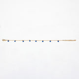 Bracciale Eternal - Gold argento 925 placcato oro 18k e zirconi Blu Fofo Somani