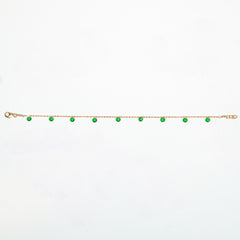 Bracciale Eternal - Gold argento 925 placcato oro 18k e zirconi Verdi Fofo Somani