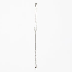 Bracciale Iniziale White in argento 925 rodiato e zirconi Fofo Somani