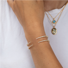 Bracciale Philosophy Modella Argento925 Placcato Oro18k Zirconi Fofo Somani