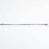 Bracciale Tennis Blu Sfumato argento925 rodiato e zirconi blu sfumati&nbsp;incastonati Fofo Somani