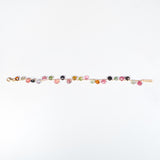 Bracciale Tormalina argento925 placcato oro 18k e gocce di tormalina naturale Fofo Somani