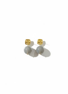 Caramella 2.0 Argento925 Placcato oro18k zirconi agata grigia naturale retro Fofo Somani