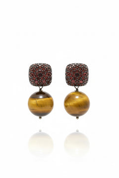 Caramella 2.0 Argento925 Placcato oro18k zirconi occhio di tigre naturale fronte Fofo Somani