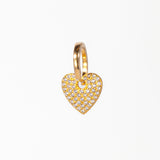Cerchietto Big Heart argento 925 placcato oro 18k e zirconi Fofo Somani