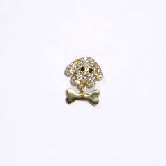 Cerchietto Doggy Orecchino in argento 925 placcato oro 18k e zirconi Fofo Somani 2