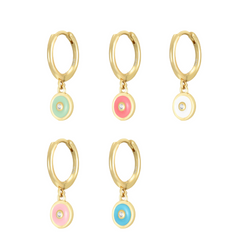 Cerchietto Eye Argento925 Placcato Oro18k Smalto Fofo Somani