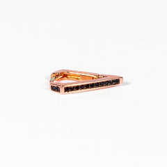 Cerchietto Gea triangolo in argento 925 placcato oro rosa e zirconi Fofo Somani