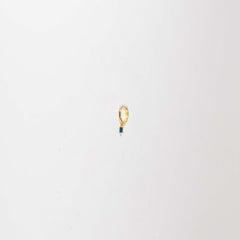 Cerchietto Miss in argento 925 placcato oro 18k e zirconi Blu rettangolari Fofo Somani