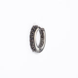 Cerchietto Standard Brunito Cerchietto in argento 925 rodiato e zirconi Neri Fofo Somani