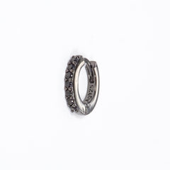 Cerchietto Standard Brunito Cerchietto in argento 925 rodiato e zirconi Neri Fofo Somani