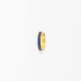 Cerchietto Standard Oro argento 925 placcato oro 18k e zirconi Blu Fofo Somani