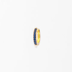 Cerchietto Standard Oro argento 925 placcato oro 18k e zirconi Blu Fofo Somani