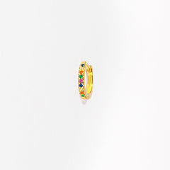 Cerchietto Standard Oro argento 925 placcato oro 18k e zirconi Multicolor Fofo Somani
