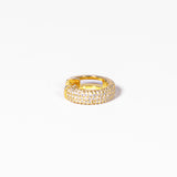 Cerchietto XL  argento 925 placcato oro 18k e zirconi Fofo Somani