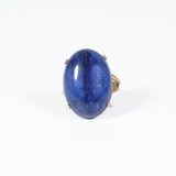 Cocktail Ring Iolite E Cristallo Di Rocca iolite e cristallo di rocca naturale montato su argento 925 placcato oro 18k Fofo Somani 