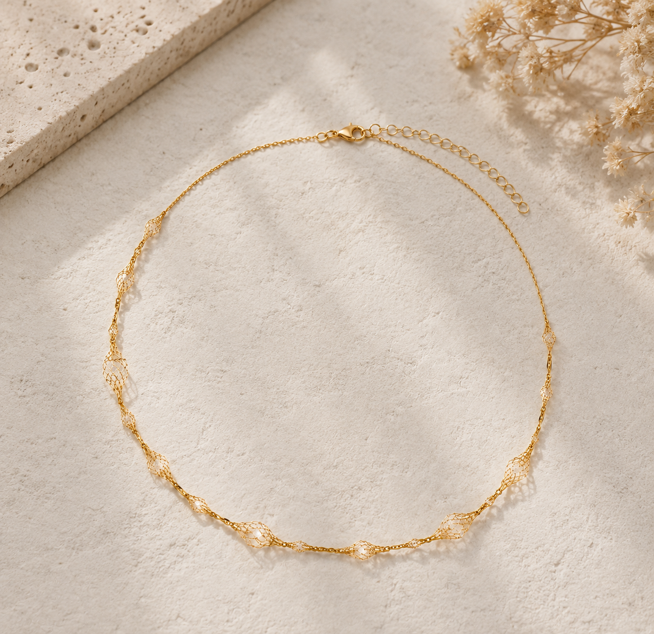 Collana Calza Corta in Argento 925 placcata Oro 18k – Eleganza minimal e luce intensa