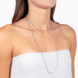 Collana Full Zirconia White-Lunga Argento 925 e Zirconi Fofo Somani