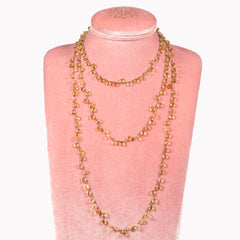Collana Pietre Naturali – Quarzo Citrino Lunga Argento 925 Quarzo Fofo Somani