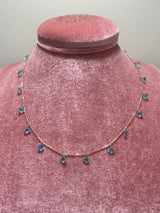 Collana MustHaveGold Argento925 Placcato Oro18k Zirconi Celeste Fofo Somani