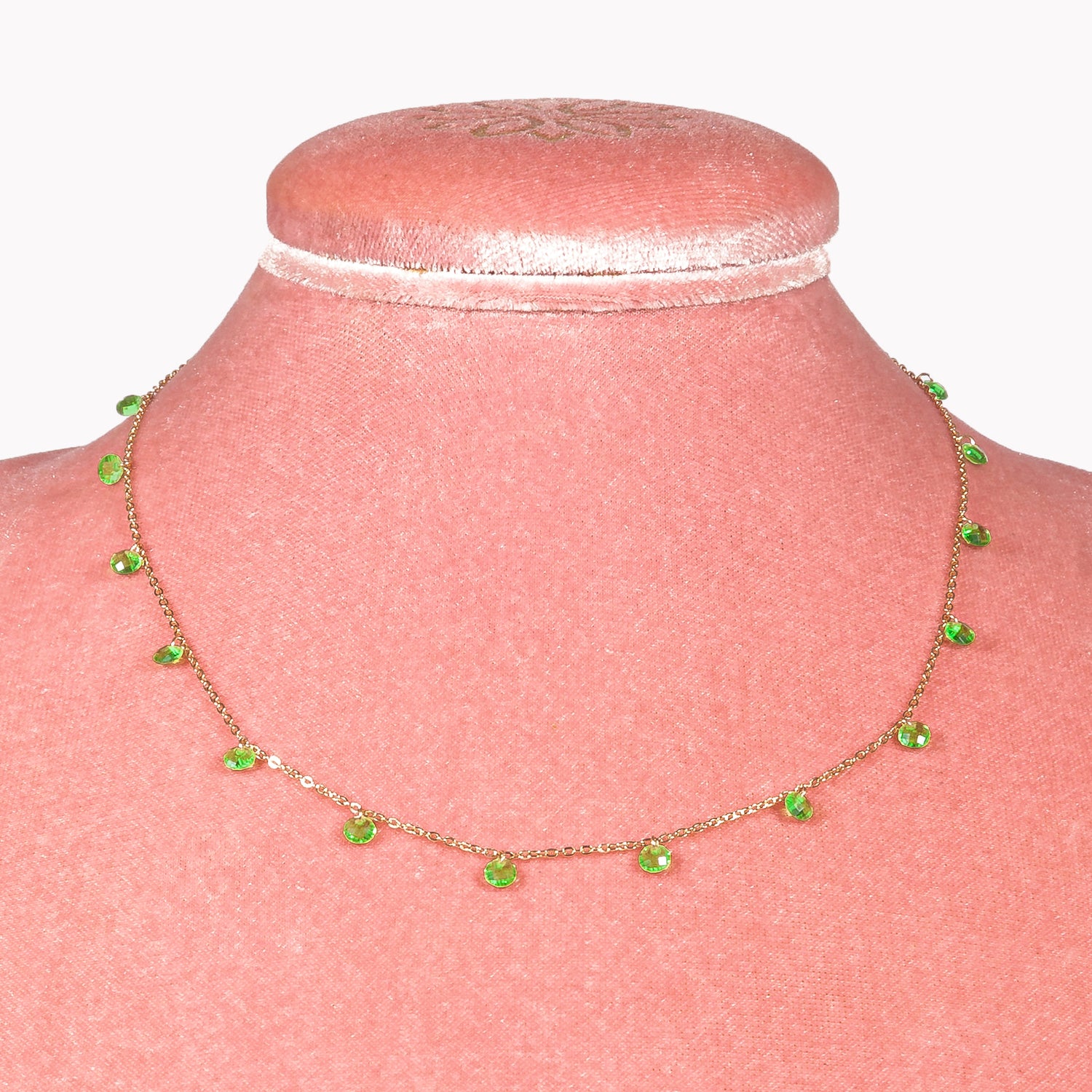 Collana Must Have  Rose Argento 925 Zirconi Verdi Fofo Somani
