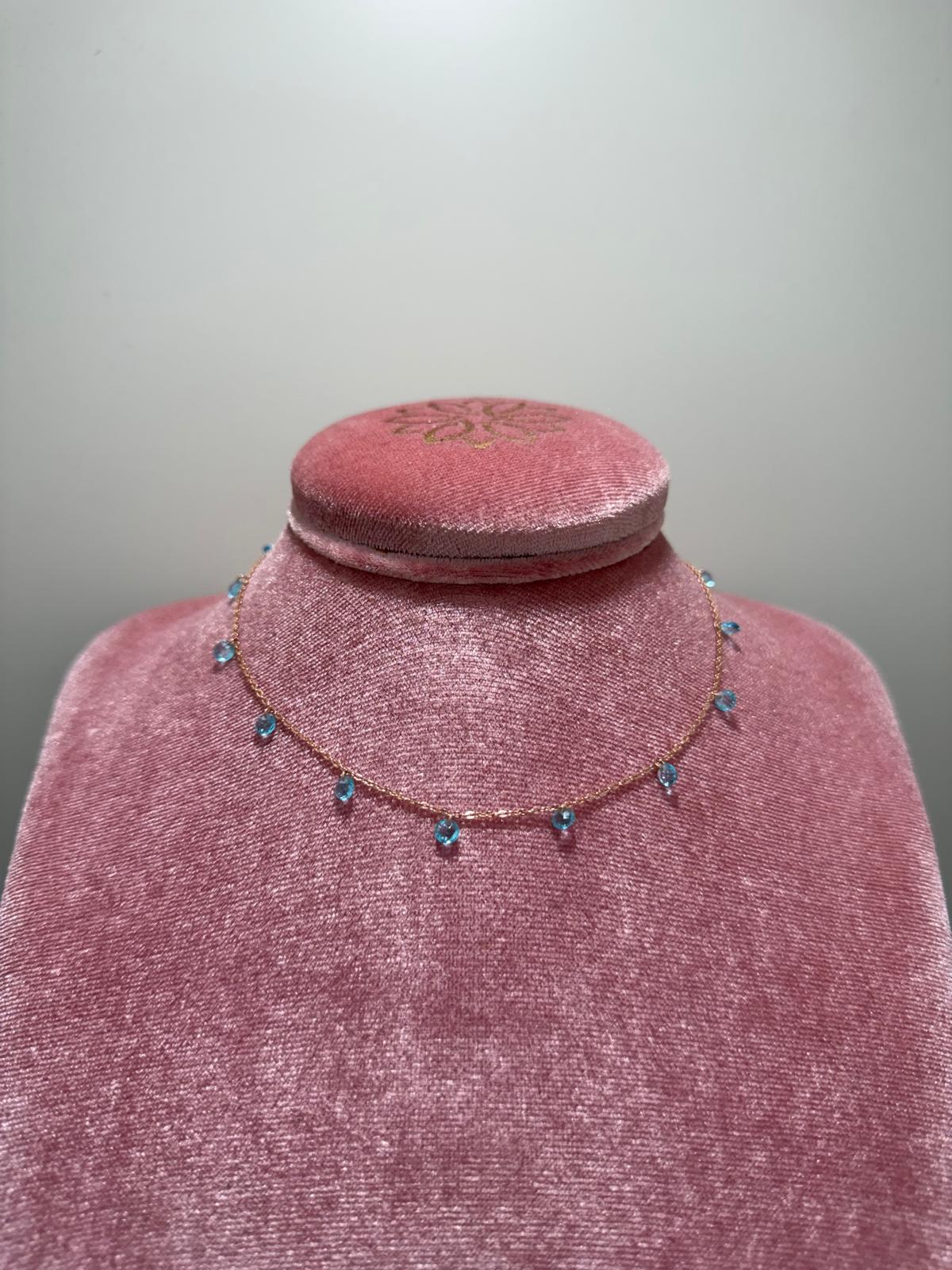 Collana MustHaveRose Argento925 Zirconi celeste Fofo Somani