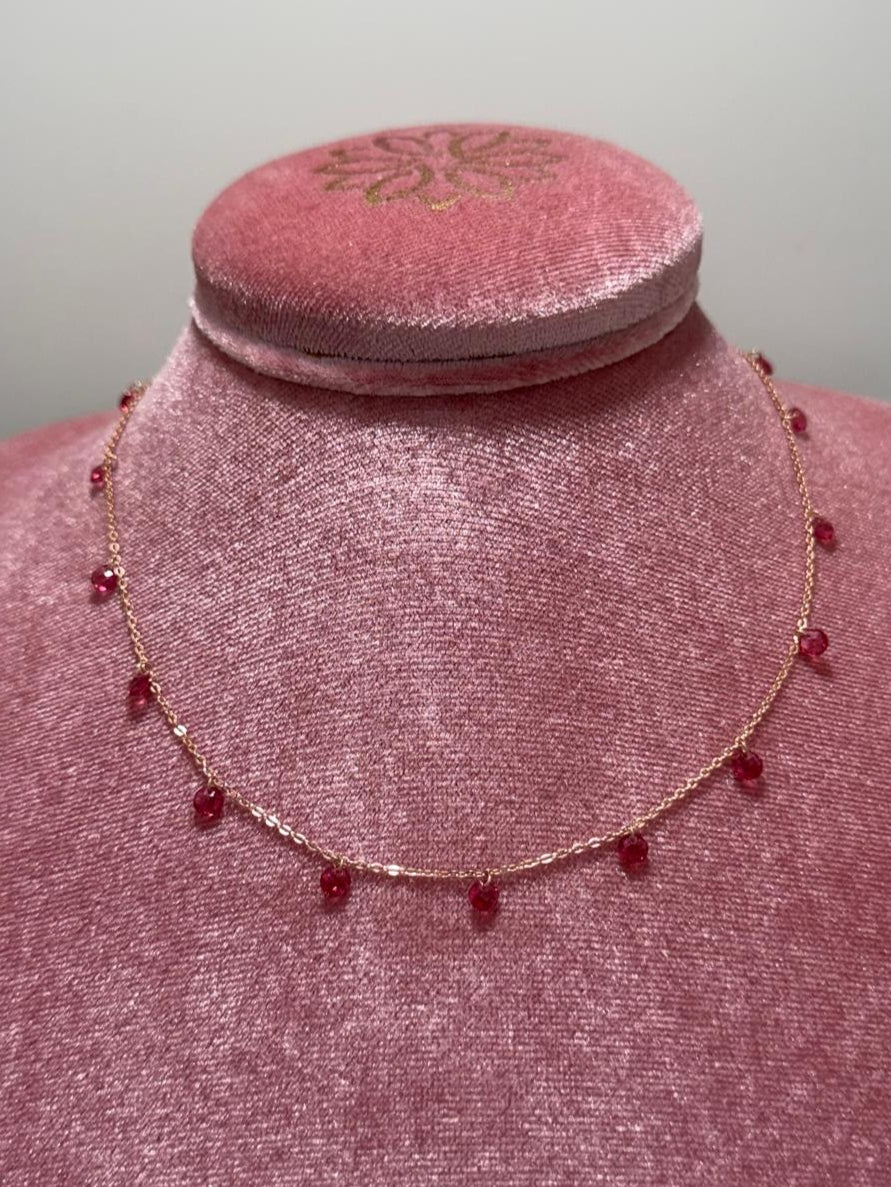 Collana MustHaveRose Argento925 Zirconi fucsia Fofo Somani