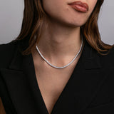 Collana Tennis Girocollo Big Modella Argento925 Zirconi Fofo Somani