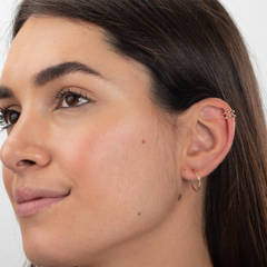 Earcuff Doppio Giro Modella Argento925 Placcato Oro18k Fofo Somani