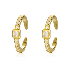 Earcuff Eden Argento925 Placcato Oro18k Zirconi Fofo Somani