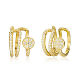 Earcuff Hera Argento925 Placcato Oro18k Zirconi Fofo Somani