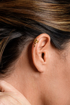 Earcuff Little Snake Petit Modella Argento925 Placcato Oro18k Fofo Somani