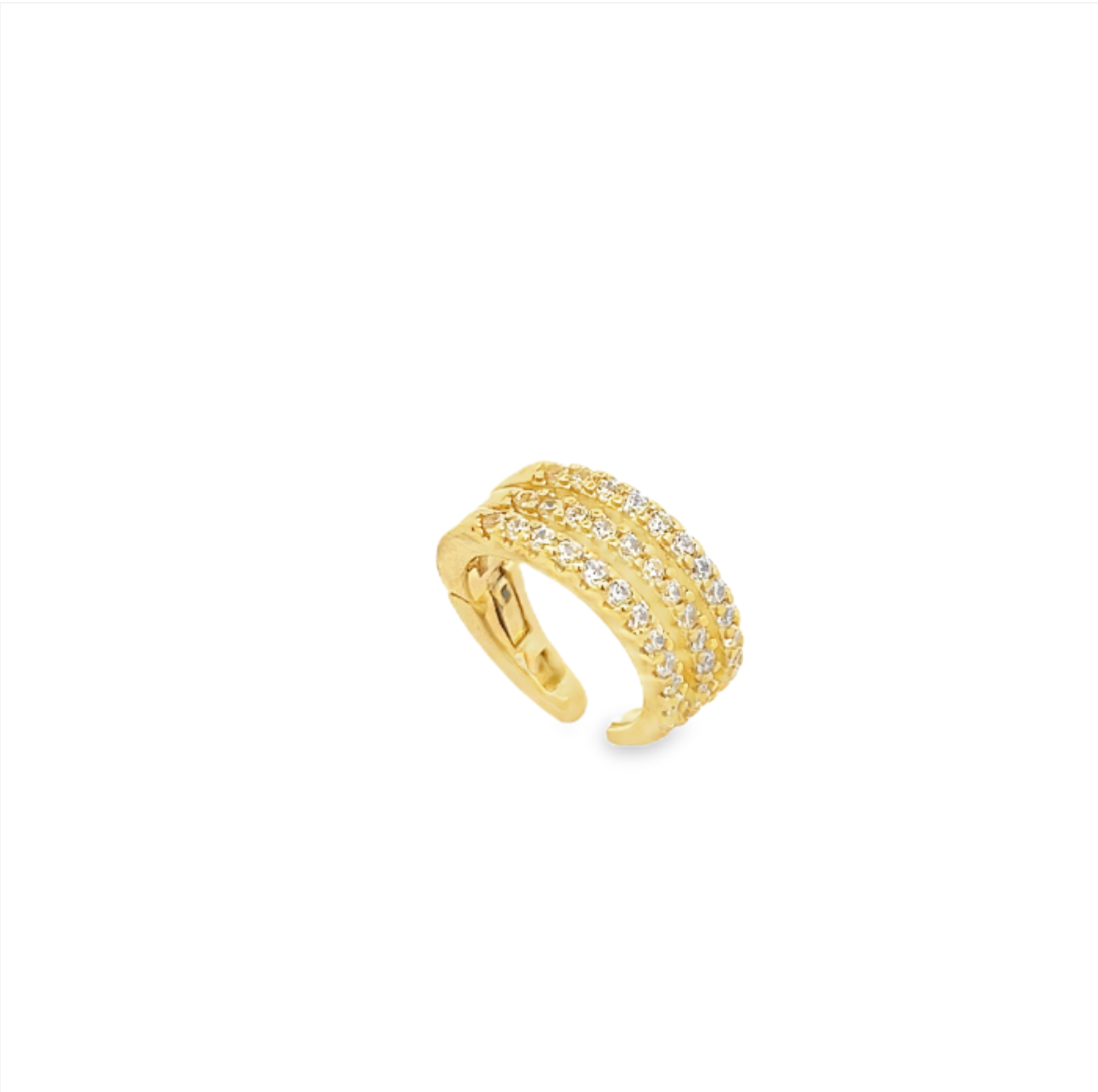 Earcuff Luce Pave Argento925 Placcato Oro18k Zirconi Fofo Somani